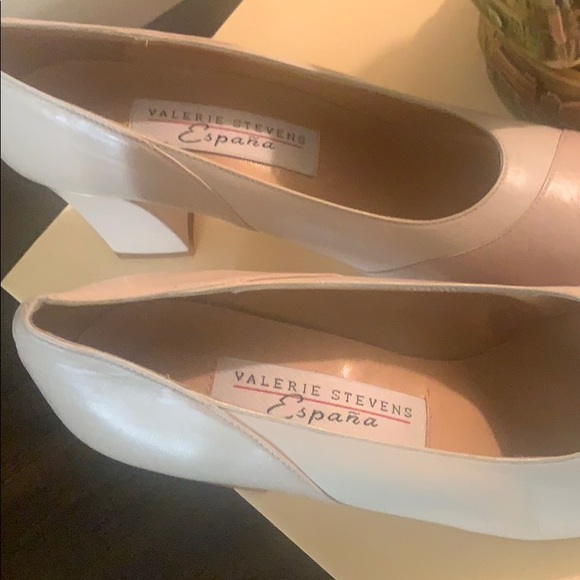 VALERIE STEVENS CASTILE COLORBLOCK HEELS PUMPS SZ 8.5AA LEATHER ESPANA SPAIN - Picture 5 of 9